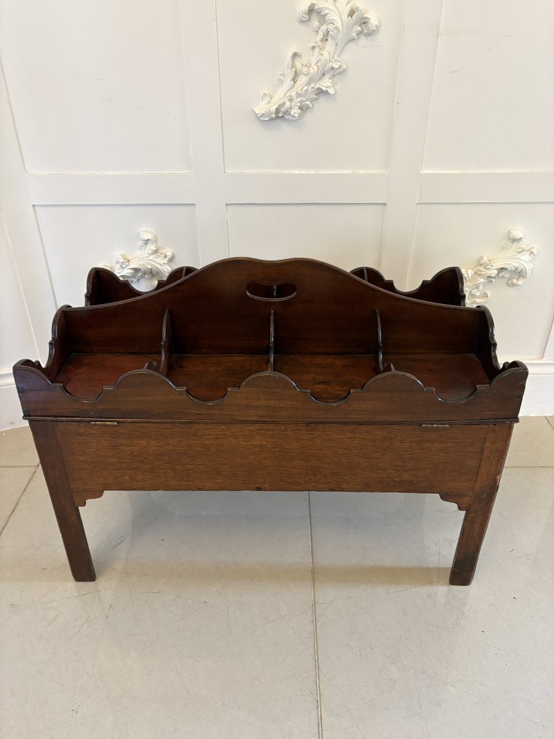 Unusual Antique George III Quality Mahogany Free Standing Coaster/Bottle Stand - Image 2